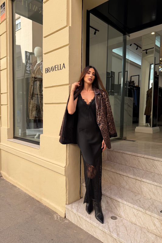 Vestido lencero al bies