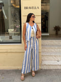 Conjunto de rayas lino