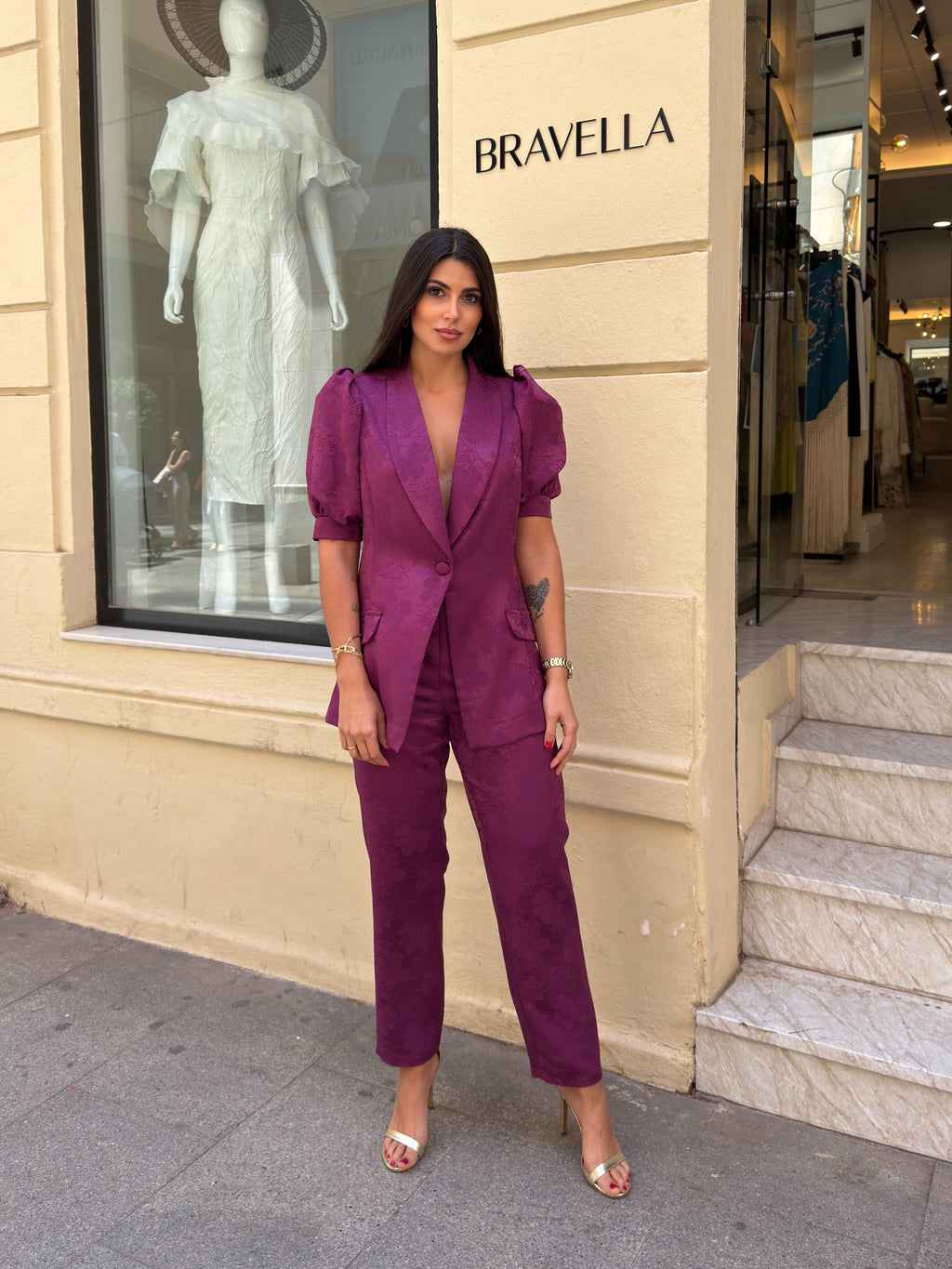 Traje jacquard