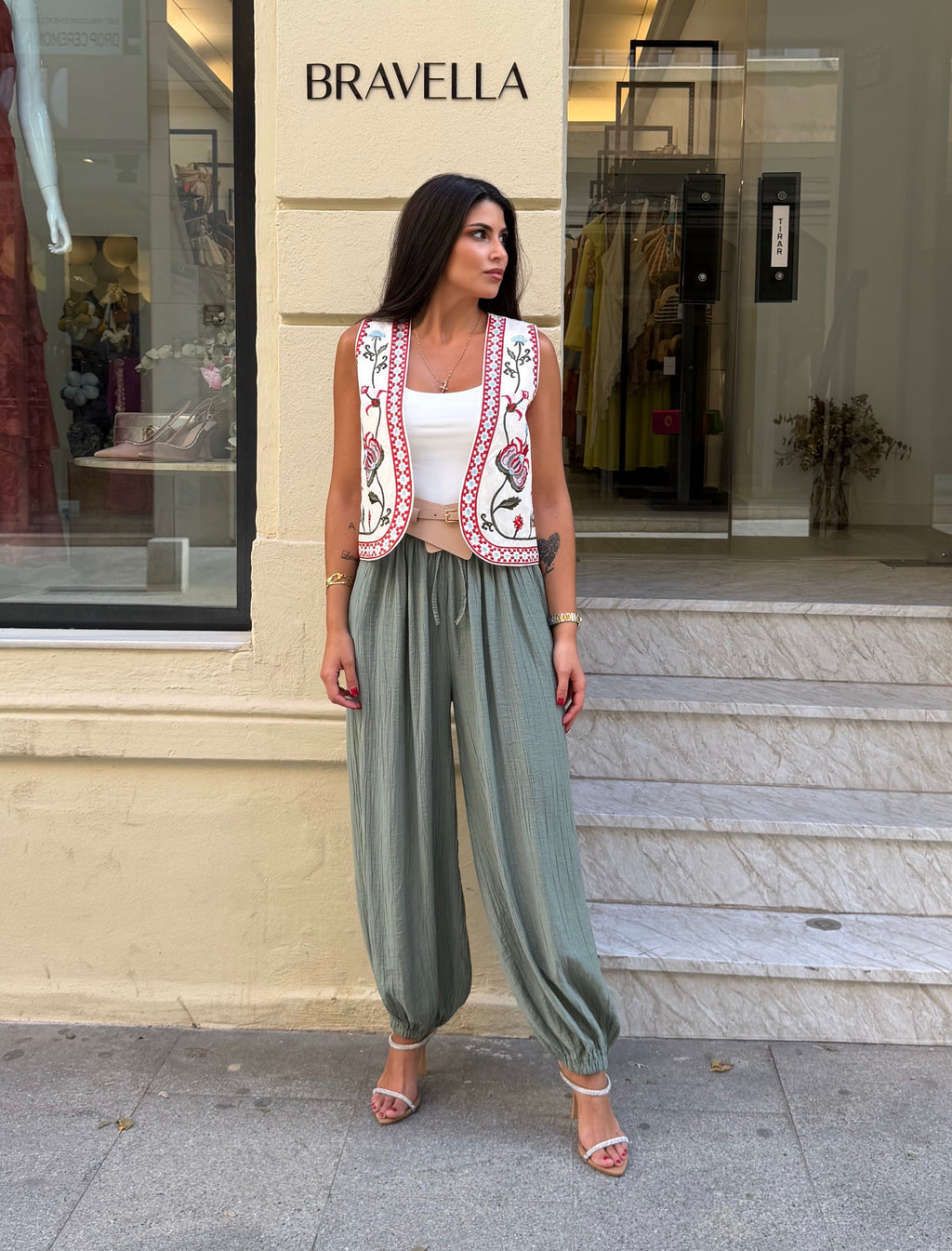 Pantalón bombacho verde