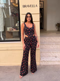 Pantalón negro flores