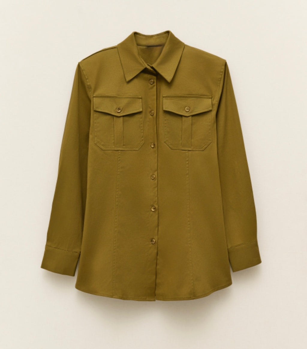 Camisa hombreras verde