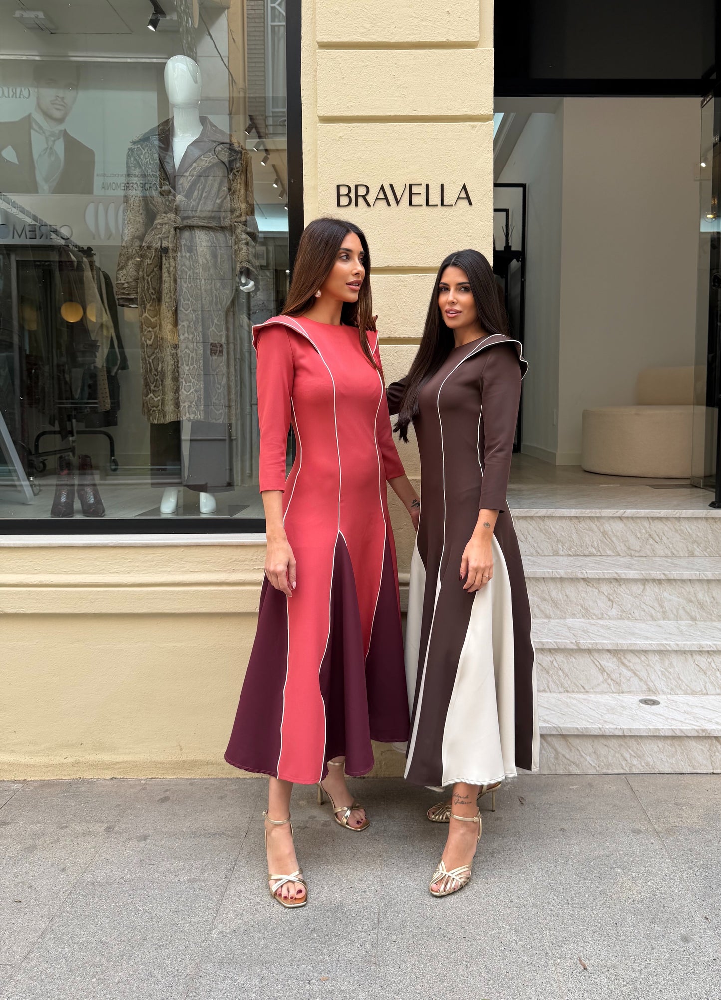 Vestido circo marrón