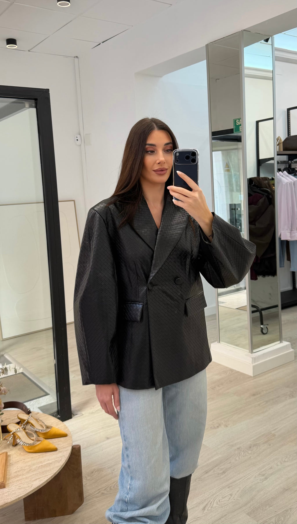 Blazer oversize trenzada