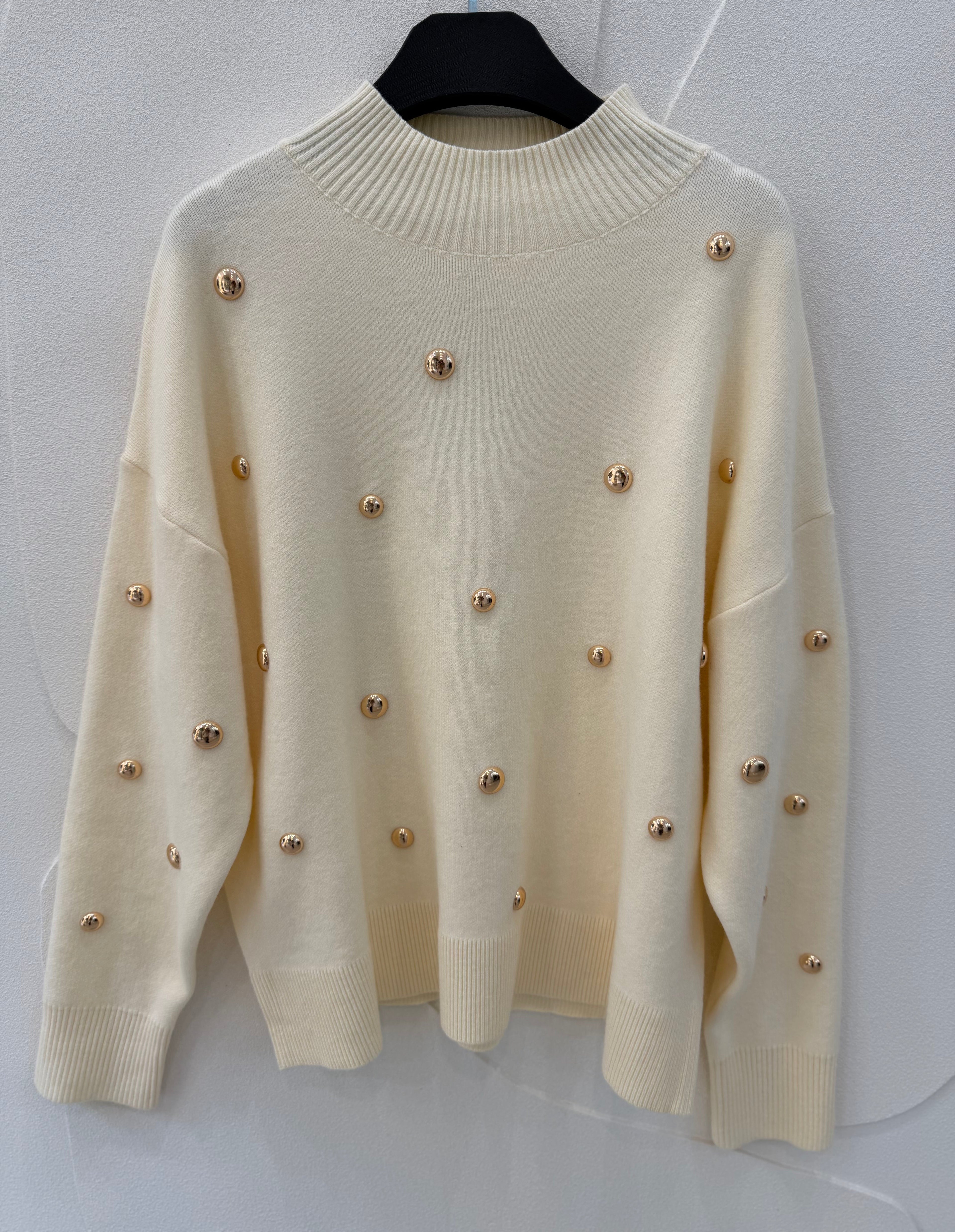 Jersey tachuelas beige