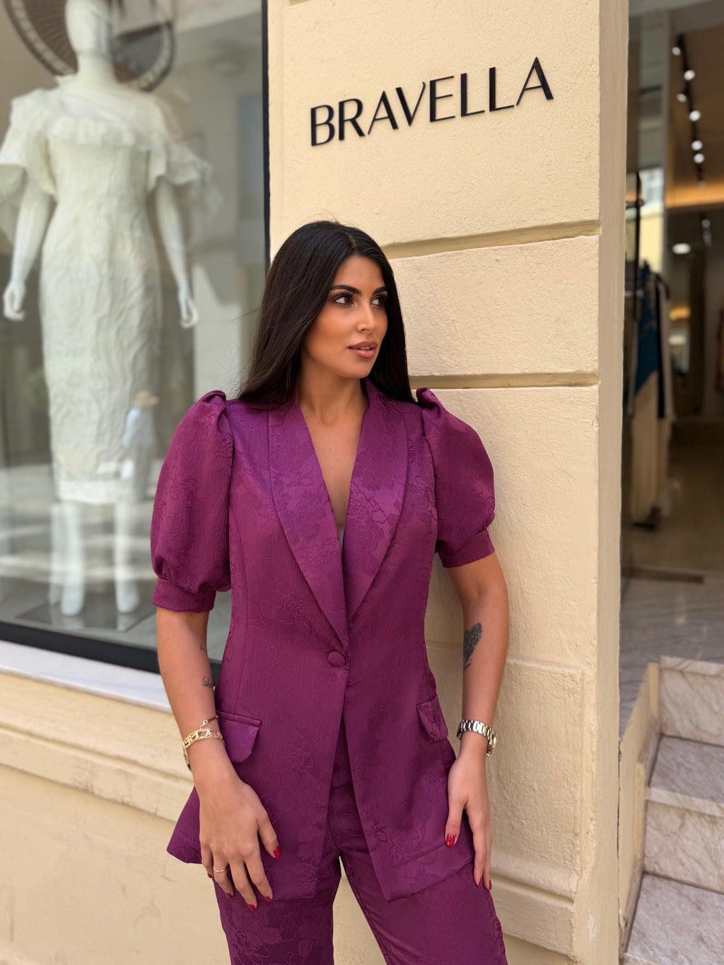Traje jacquard