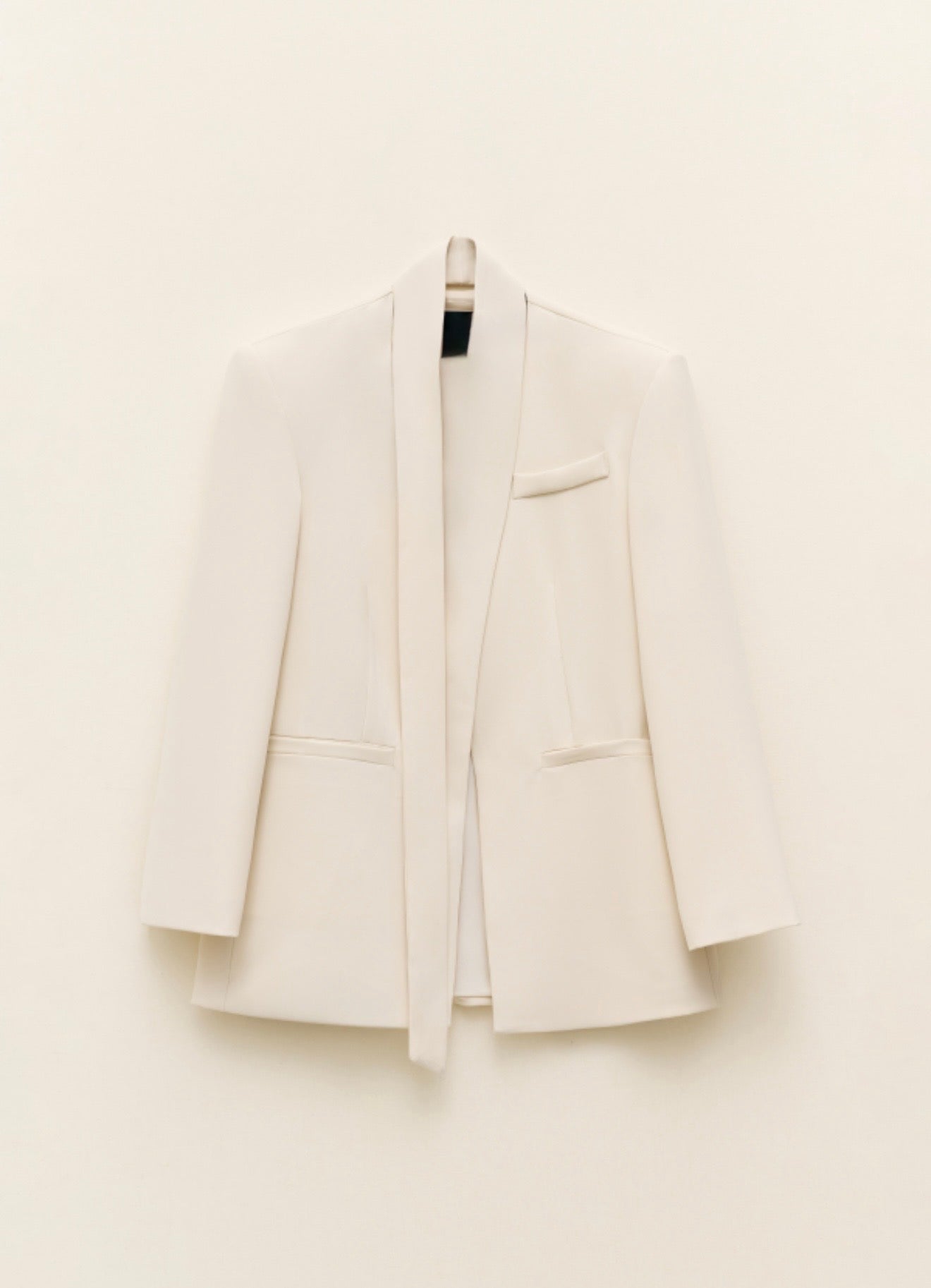Blazer cruzada blanco crudo