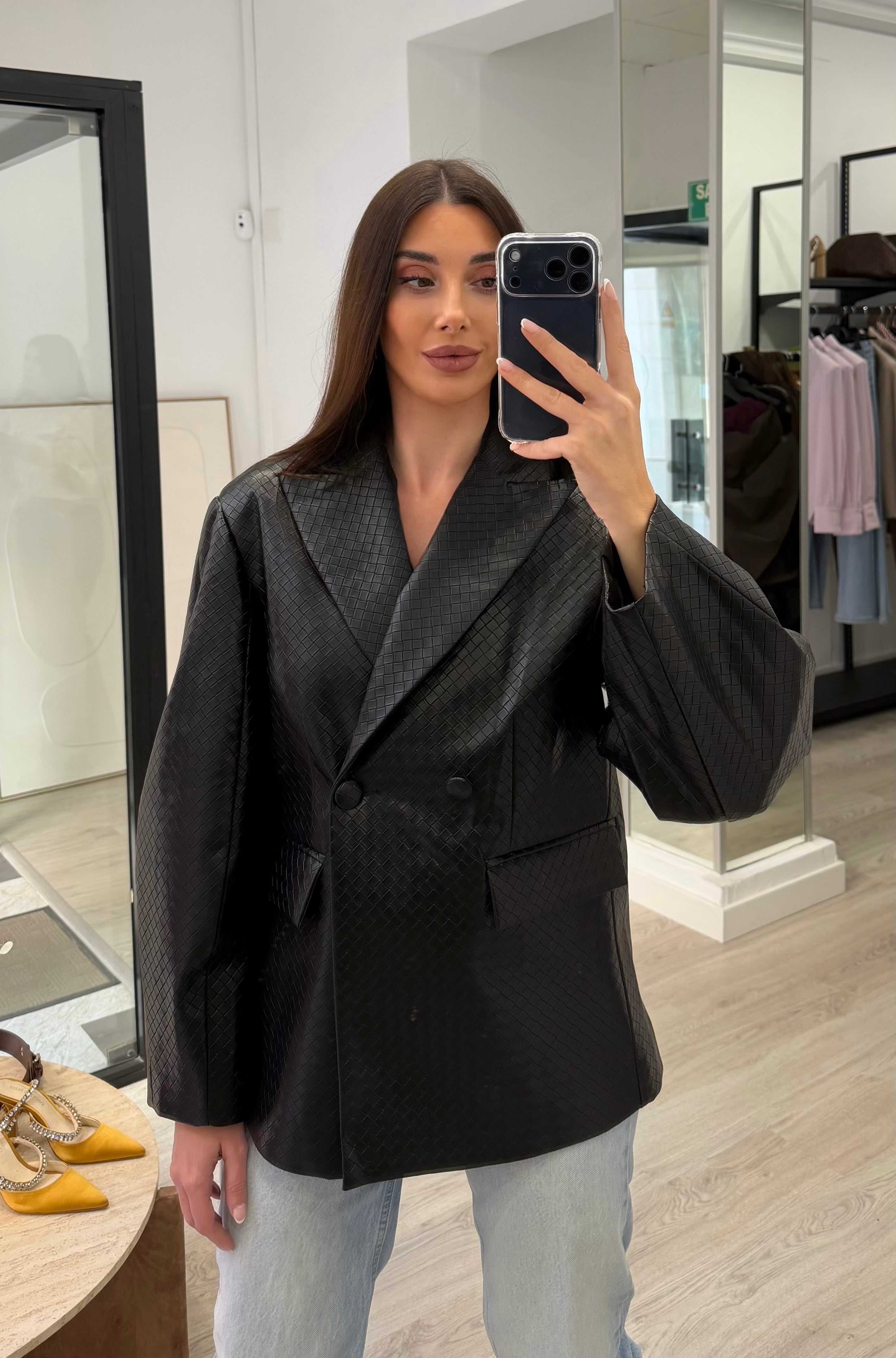 Blazer oversize trenzada