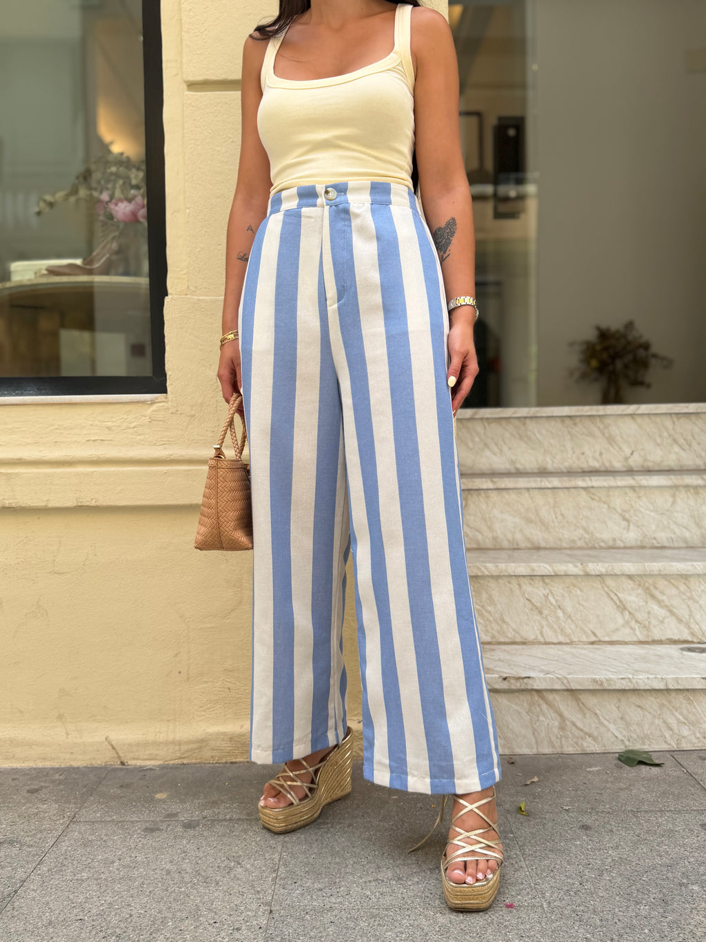 Conjunto de rayas lino