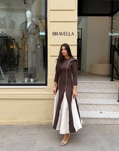 Vestido circo marrón