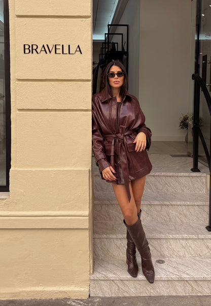 Chaqueta burdeos oversize