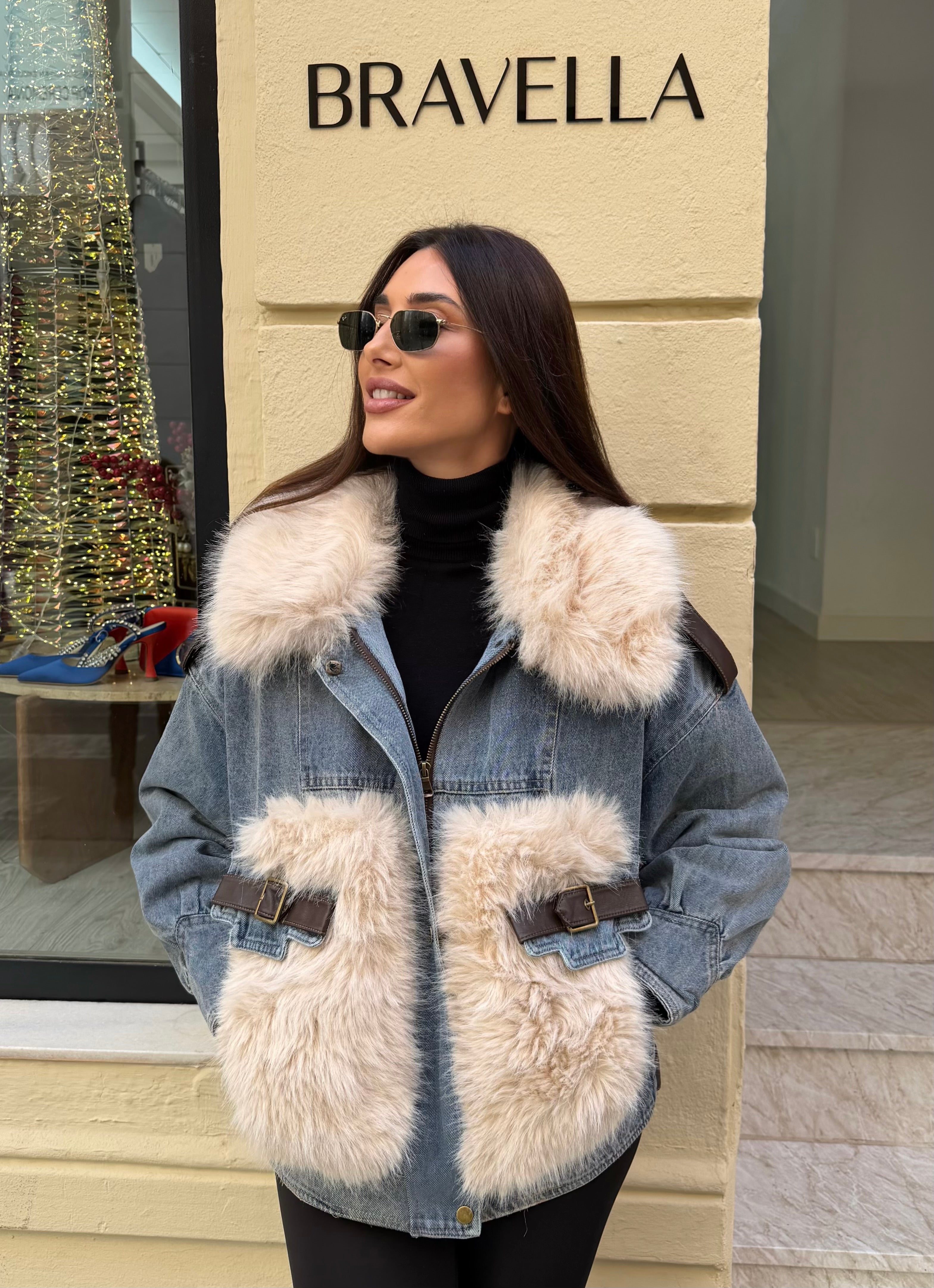 Chaqueta vaquera con pelo