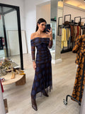 Vestido fruncido lunares