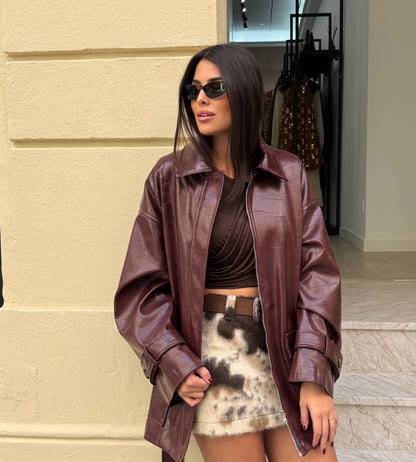 Falda estampado animal (con pantalón)