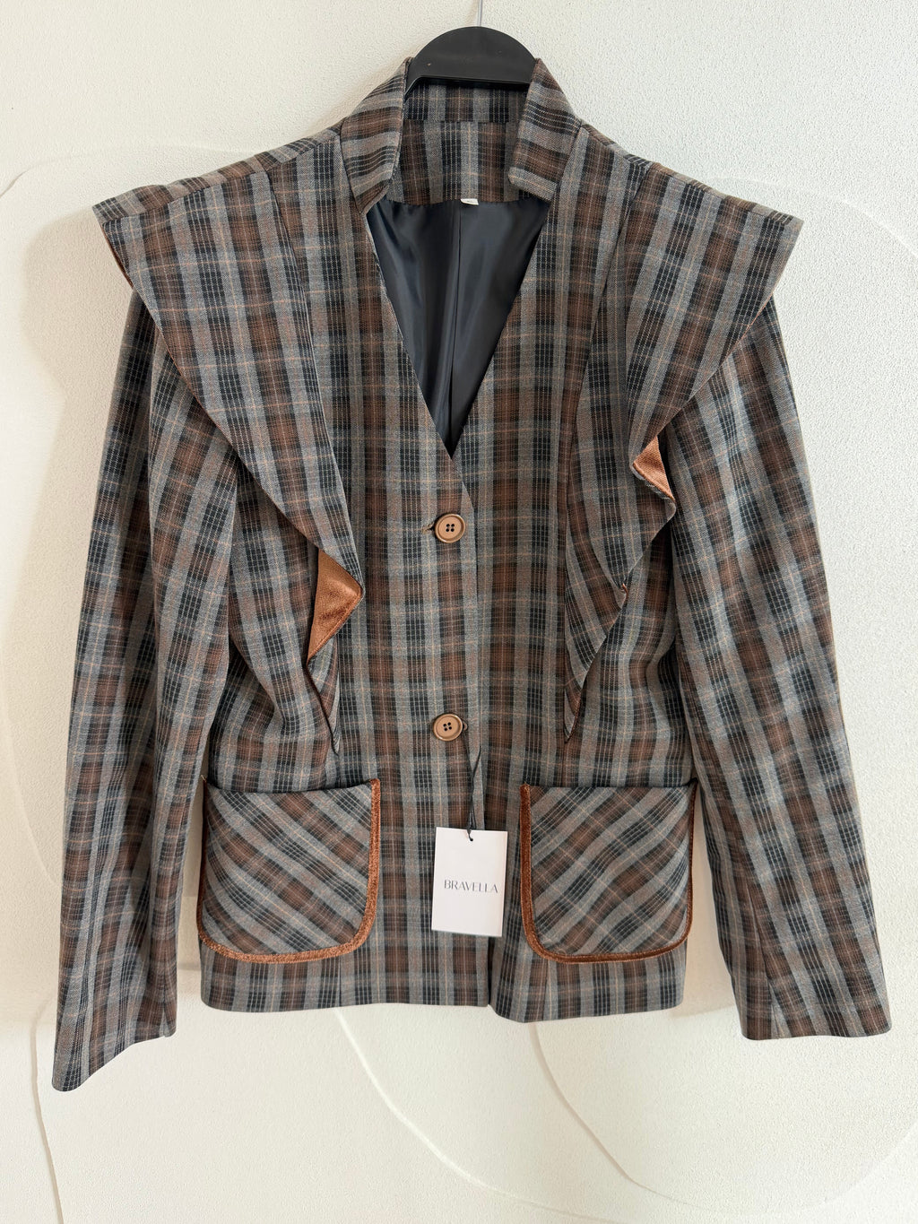 Chaqueta hombreras combinada