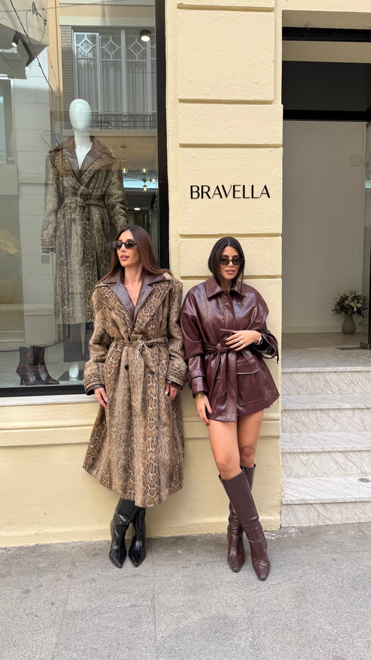 ABRIGO PARKA ANIMAL PRINT