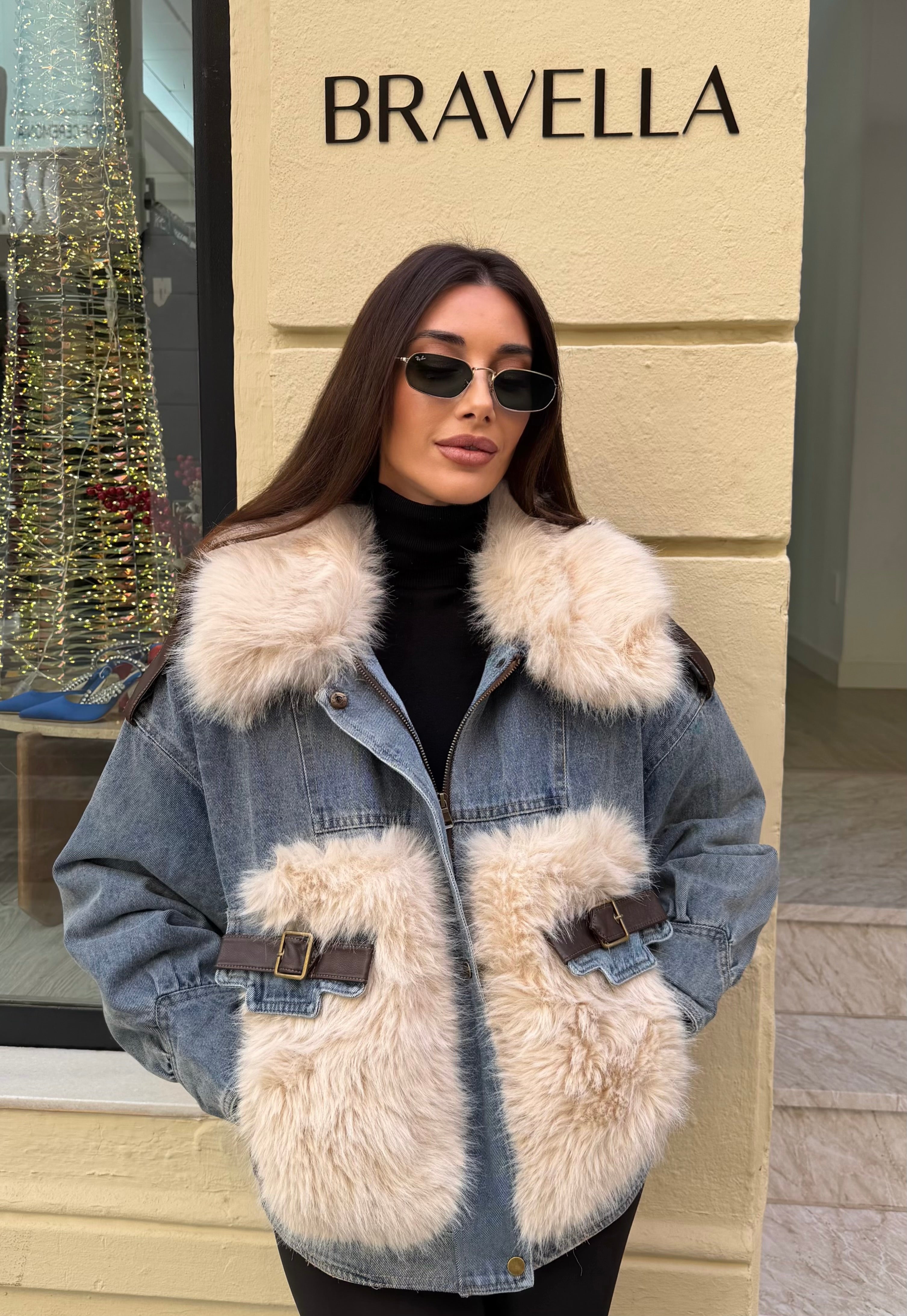 Chaqueta vaquera con pelo