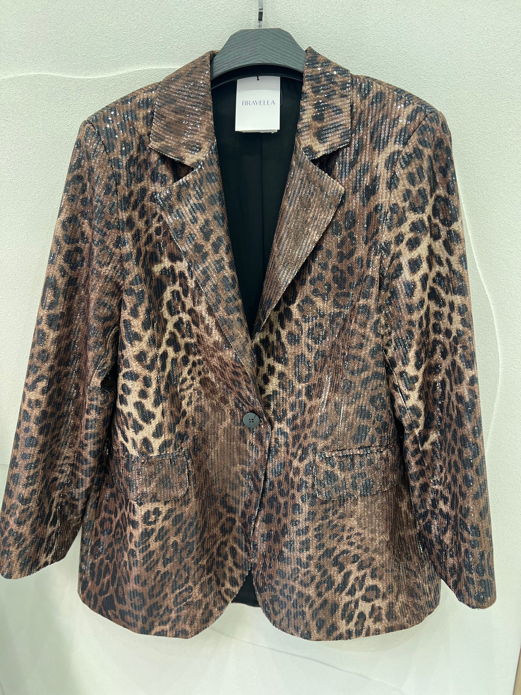 Blazer animal print lentejuela
