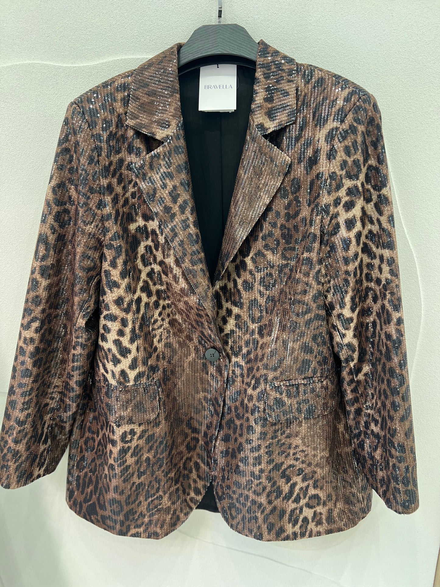 Blazer animal print lentejuela