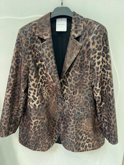 Blazer animal print lentejuela