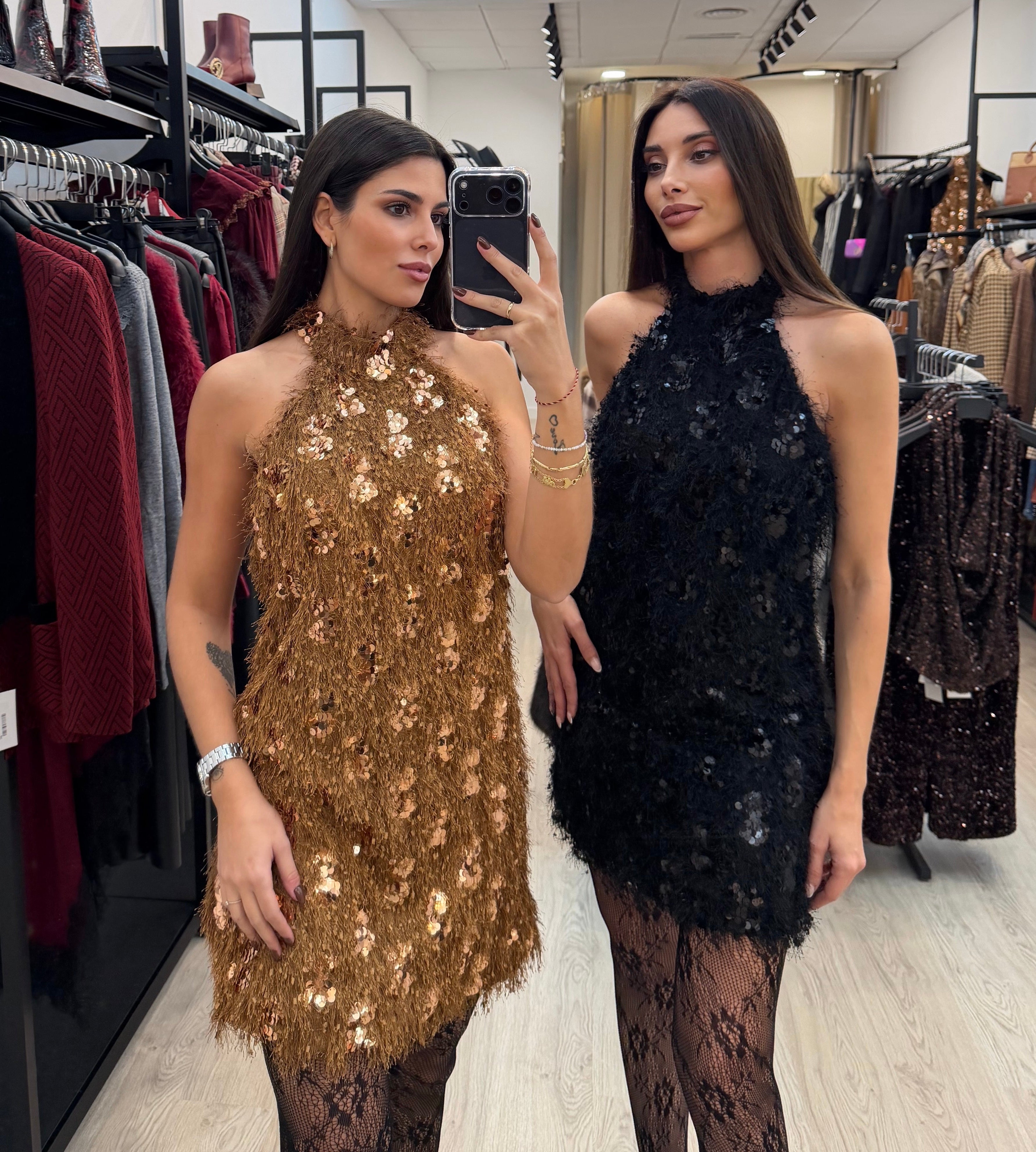 Vestido halter negro