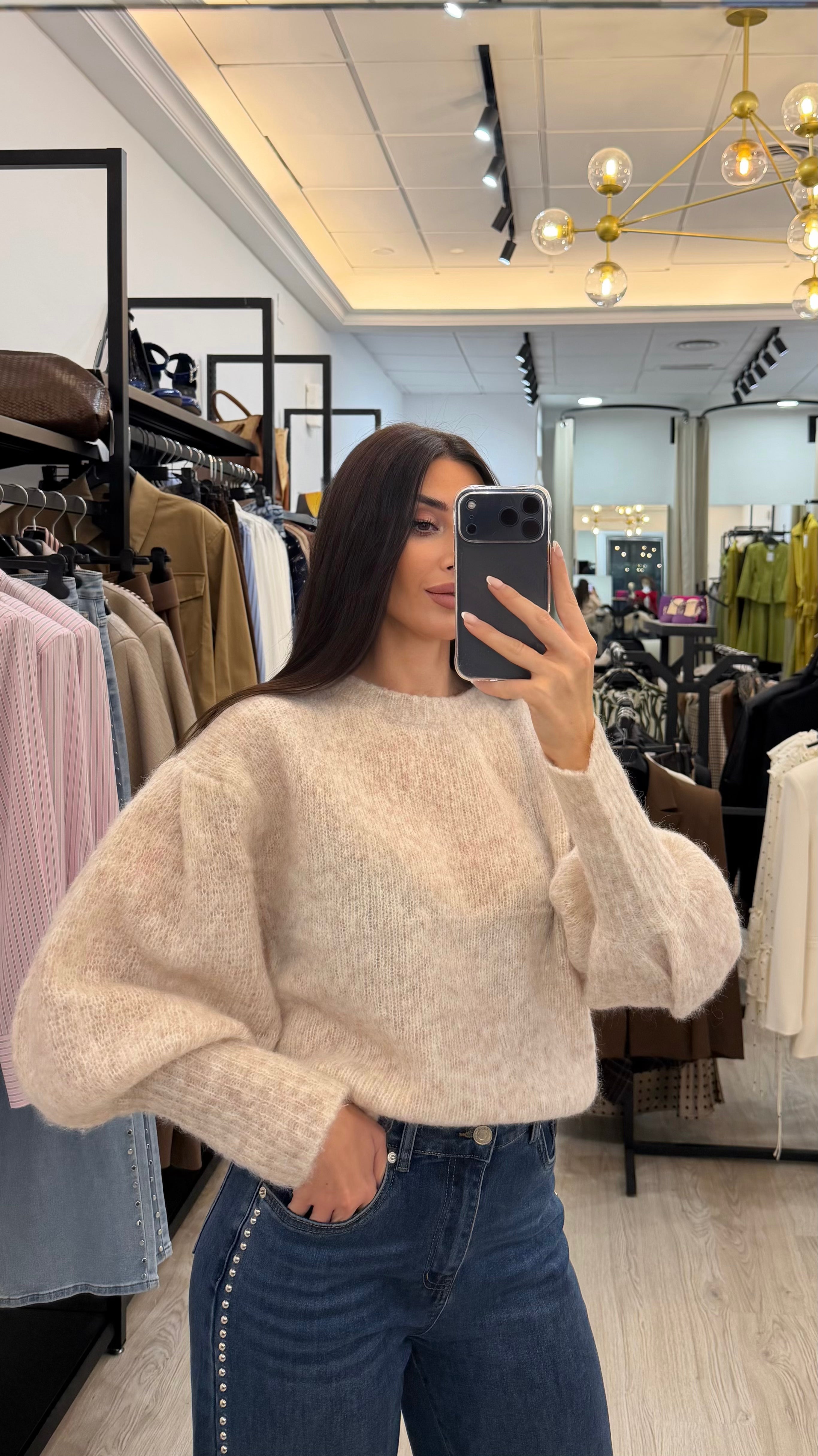 Jersey manga abullonada