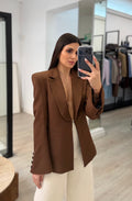 Blazer hombrera chocolate