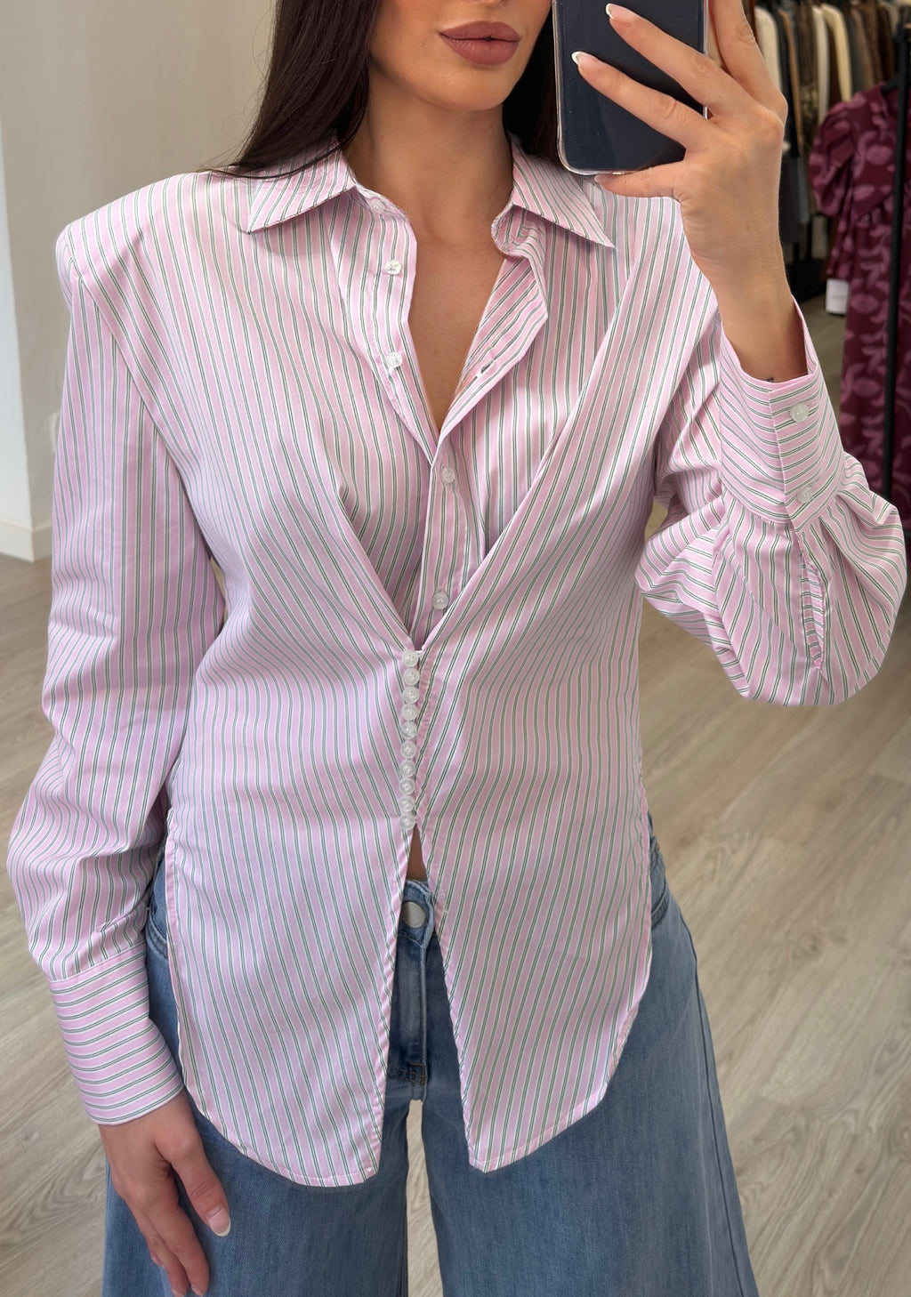 Camisa rayas Hombrera