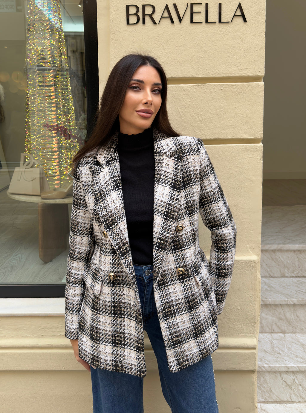 Blazer paño detalle botones