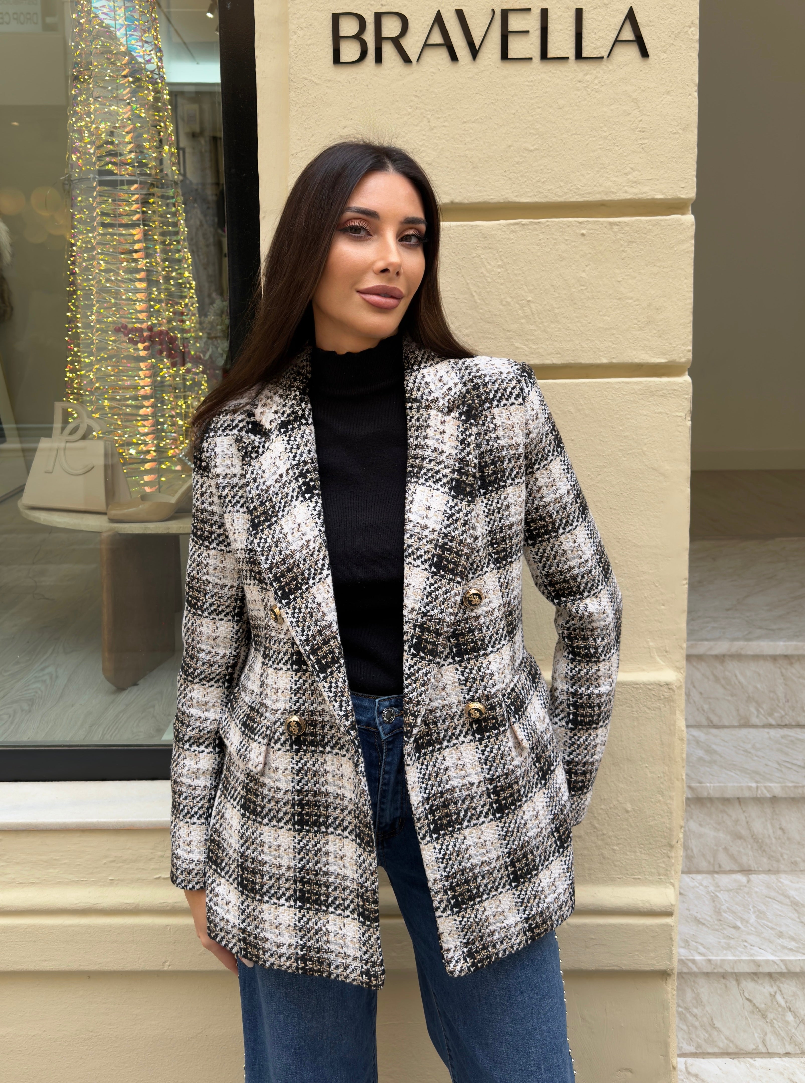 Blazer paño detalle botones