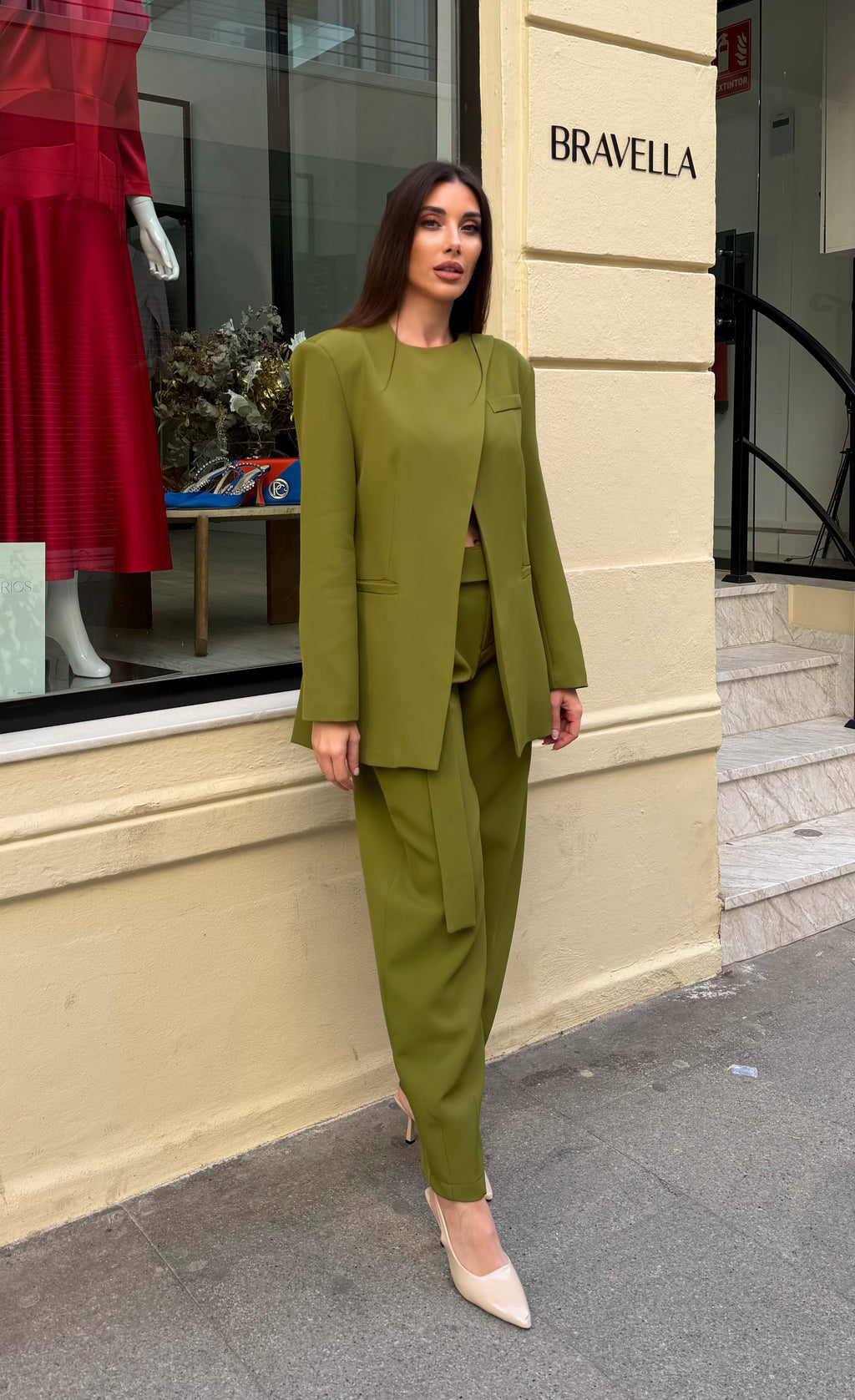 Pantalón globo verde oliva