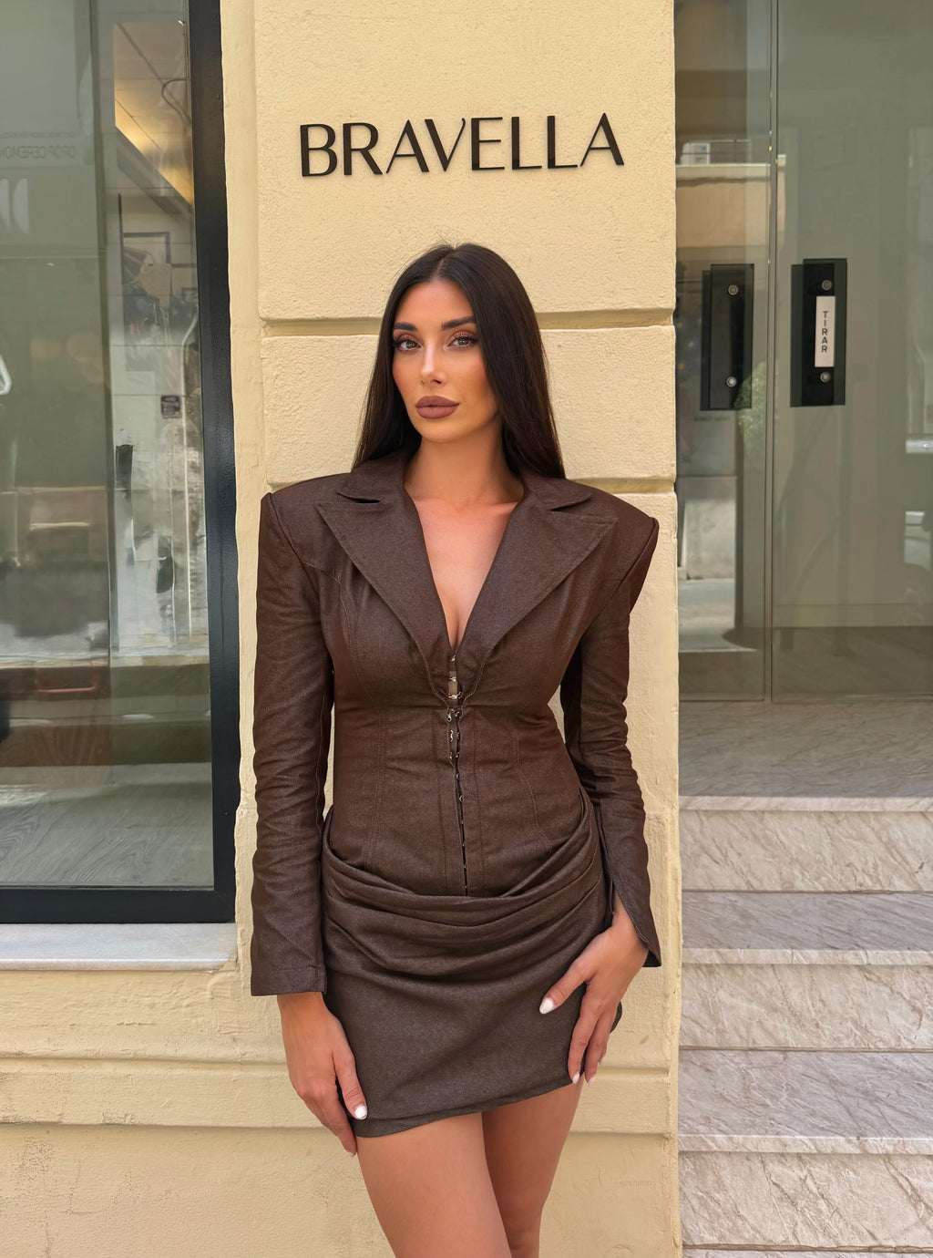 Vestido corsé chocolate