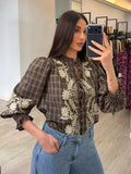 Camisa bordado fruncida