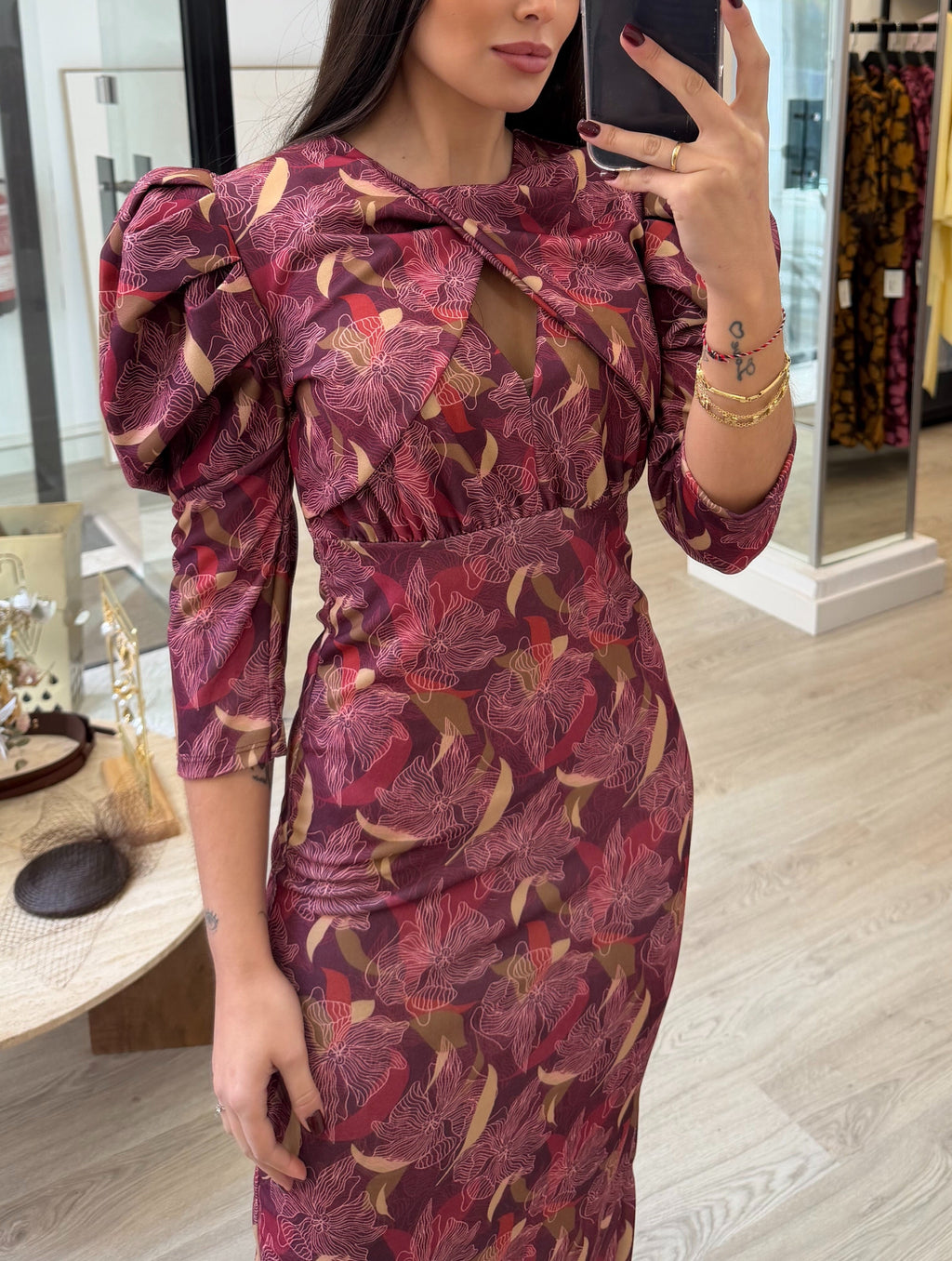 Vestido manga abullonada