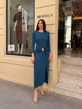 Vestido hombrera detalle