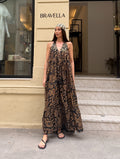 Vestido halter maxi
