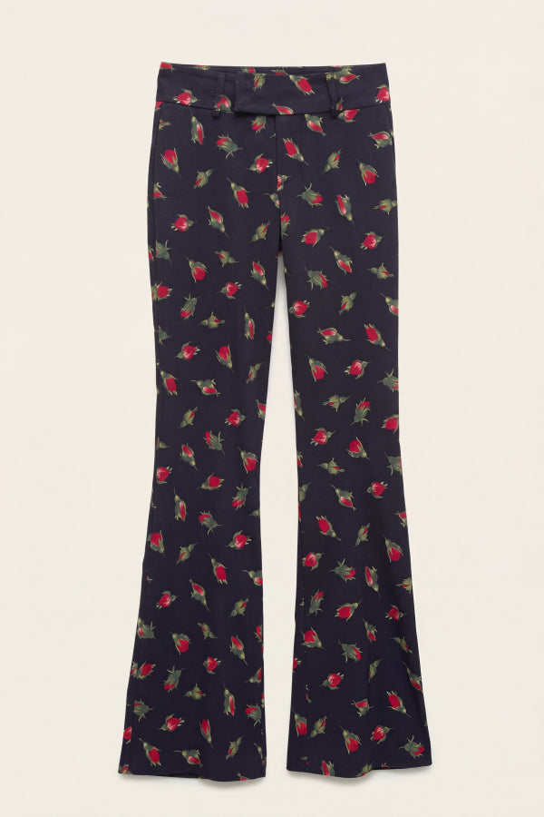 Pantalón negro flores