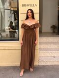 Vestido escote bardot