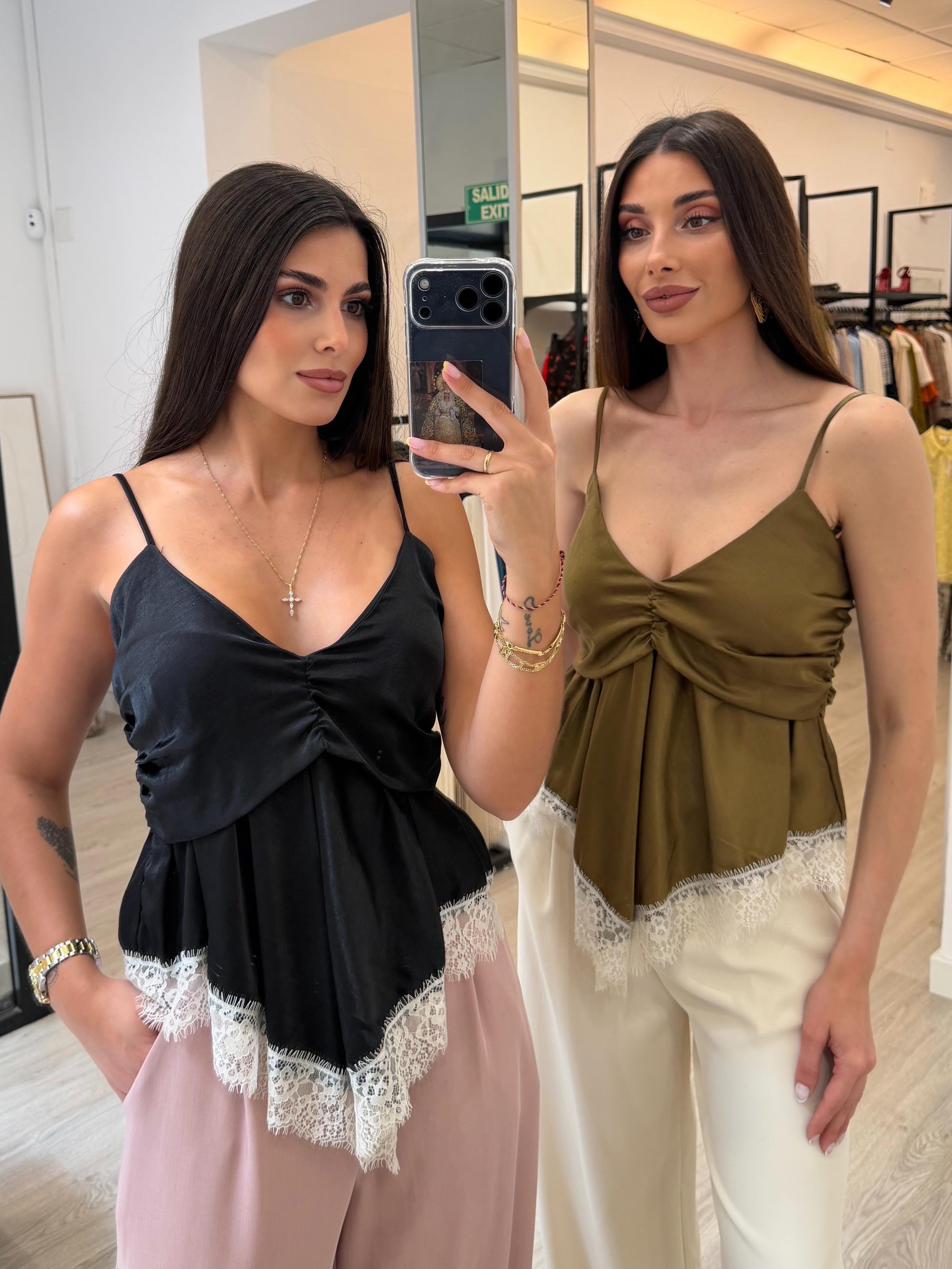 Top encaje