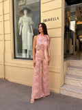 Conjunto pantalón lazado flecos