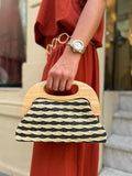 Bolso de mano de rafia