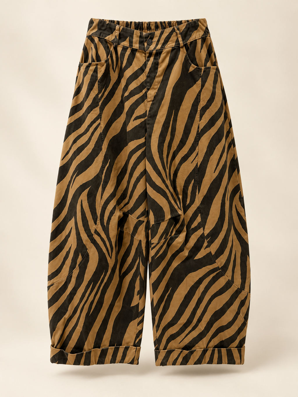 Pantalón barrel zebra