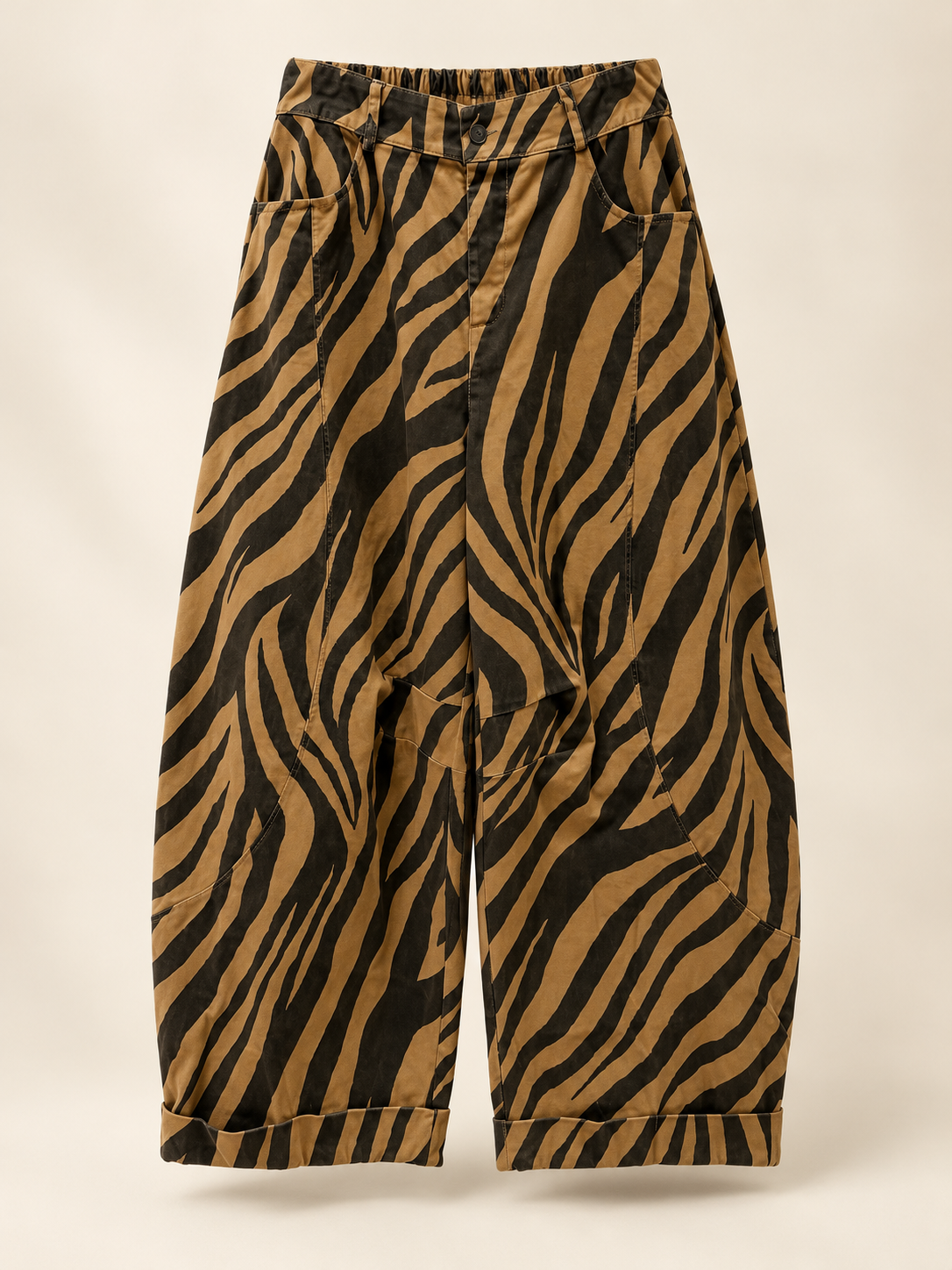 Pantalón barrel zebra
